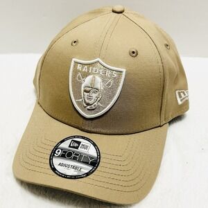 New‎ Era Las Vegas Raiders Core Team 9FORTY Hat Cap Adjustable Strap Beige NFL
